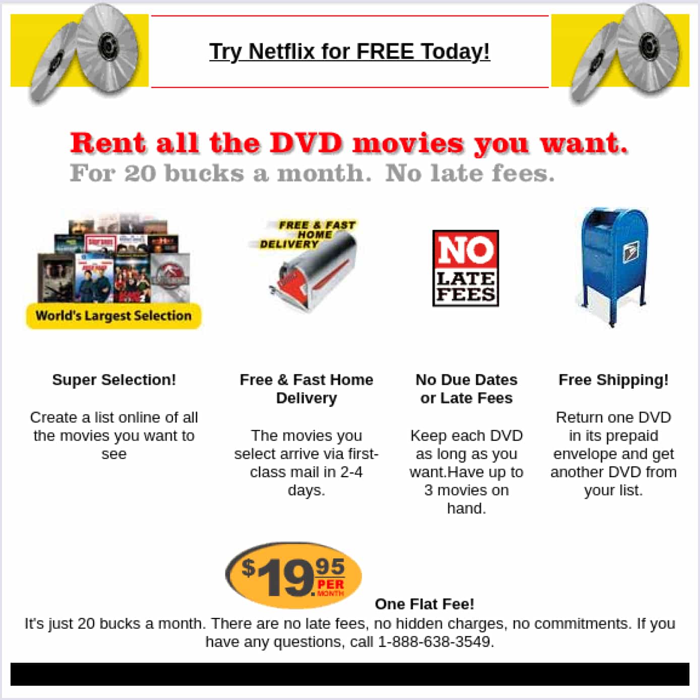 Netflix website in 2002