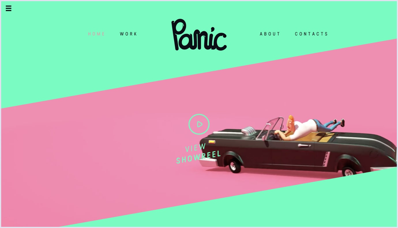 Colorful background as a web design by Panic